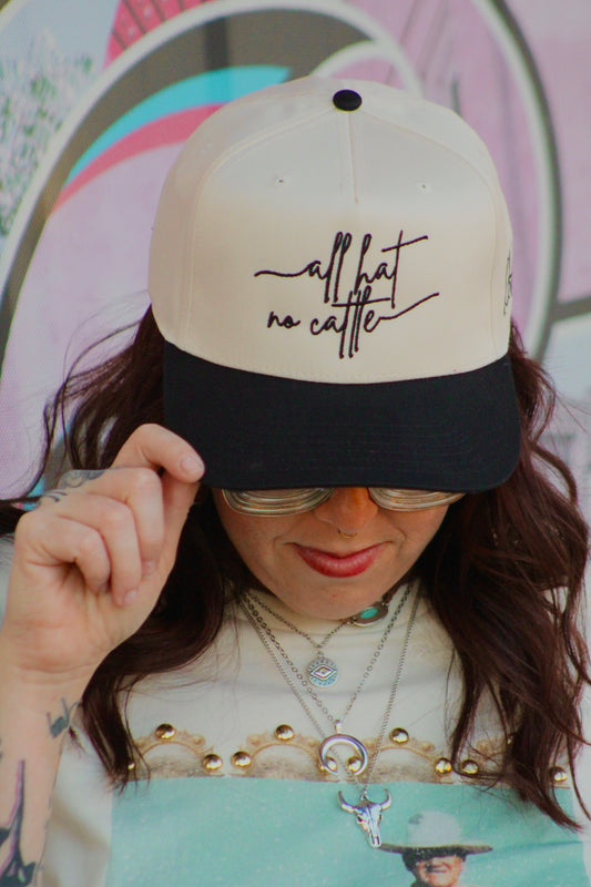 All Hat No Cattle Canvas Trucker Hat