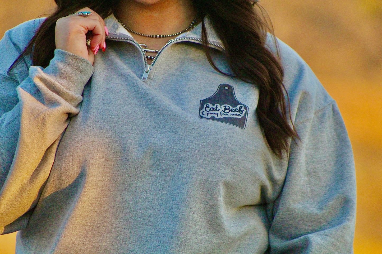Eat Beef Quarter Zip