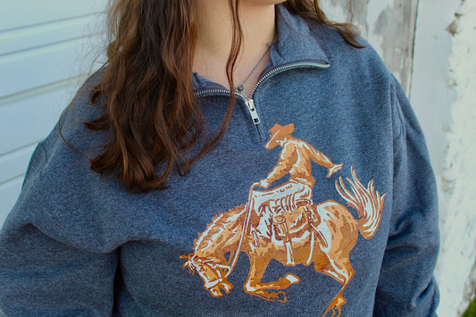 Orange Buckaroo Quarter Zip